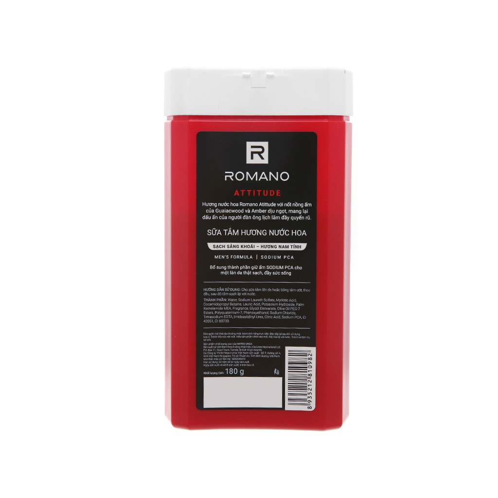 [HCM] Sữa tắm cao cấp romano 180gr