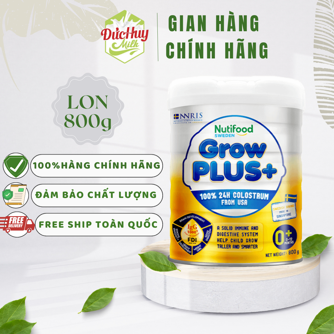 Sữa bột Nuti Growplus vàng sữa non 0+/1+ 800g