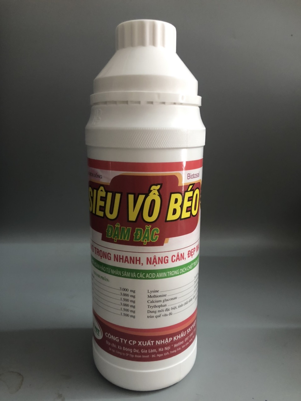 Thuốc thú y, Siêu vỗ béo đậm đặc 1 lít dùng cho chó, mèo, gia súc, gia cầm