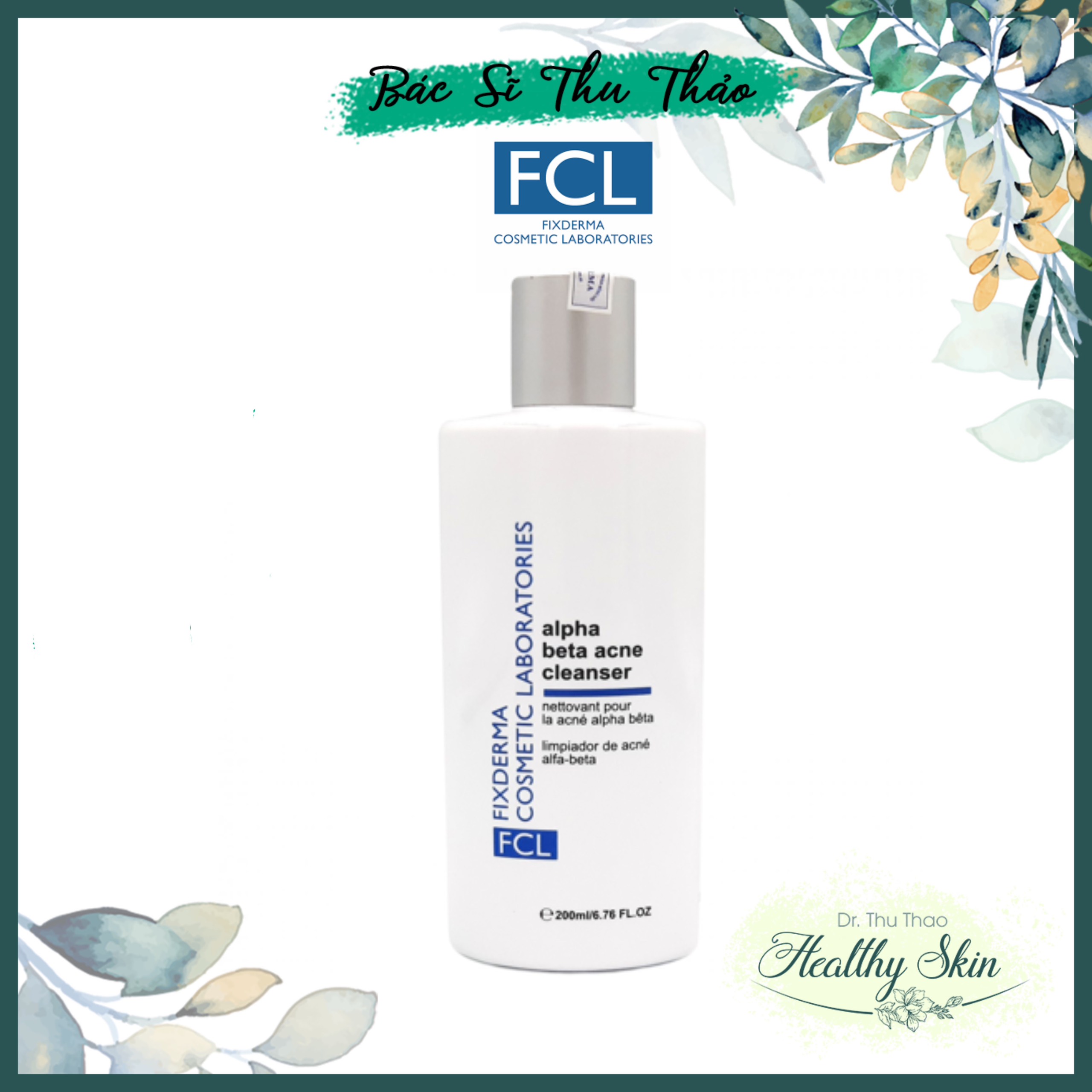 [HCM][200mL] SỮA RỬA MẶT FIXDERMA FCL ALPHA BETA CLEANSER