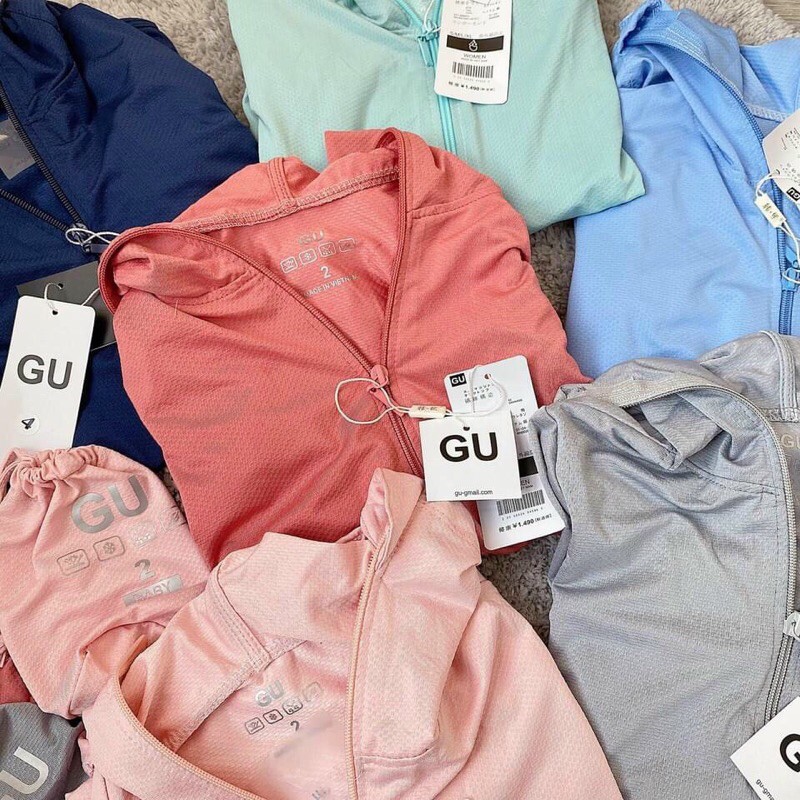 Áo chống nắng GU CHO BÉ 15 - 35kg, mềm, mát, thoáng khí