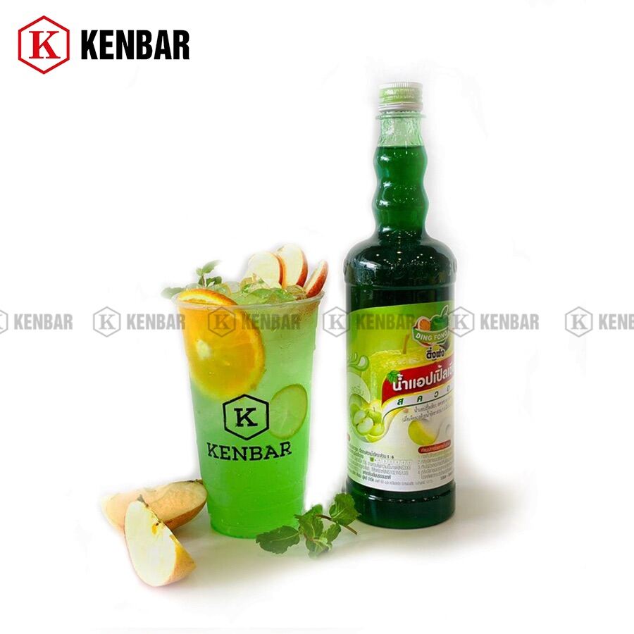 Lẻ 100ml Siro Táo xanh hiệu Dingfong Thái Lan