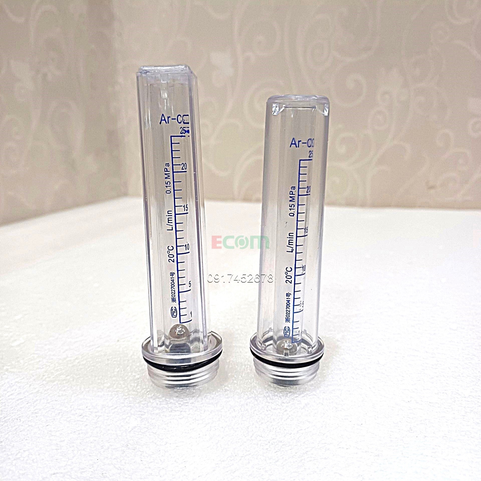 Ống đo lưu lượng khí đồng hồ Argon và CO2 (ống thủy đồng hồ/cột đo)