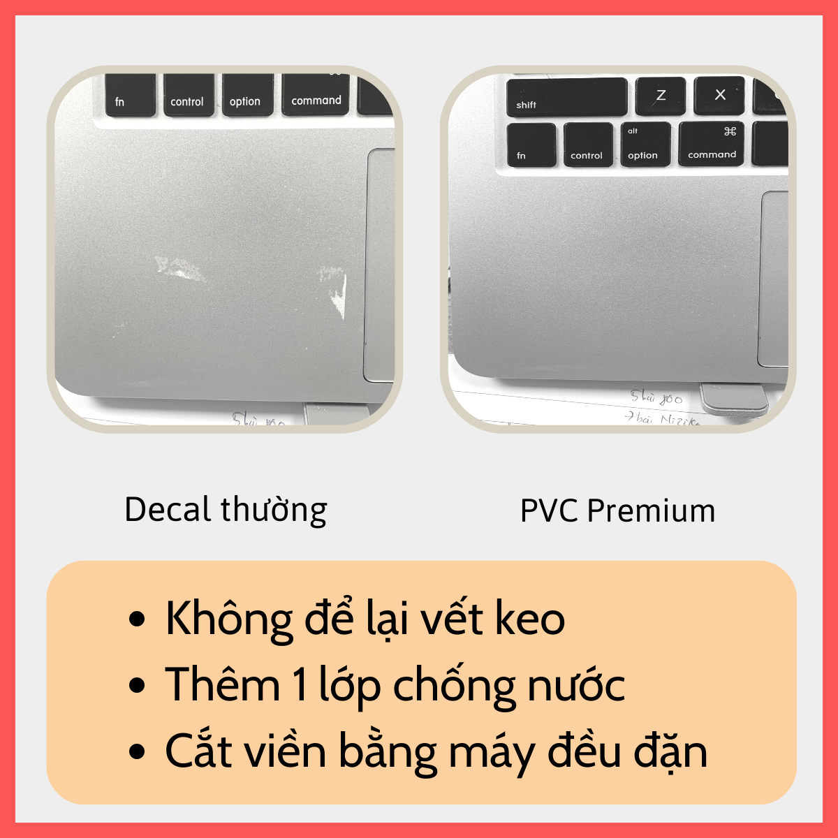 Miếng dán phím tắt MACOS cho laptop MACBOOK | MAGICWRAPVN | TECHLABVN