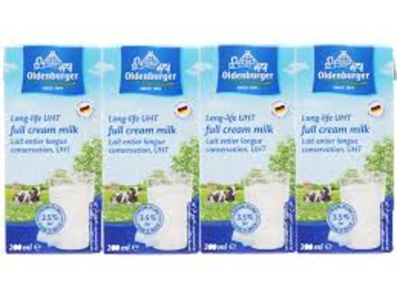 Date T10.2022 Sữa tươi Oldenburger nguyên kem nhập khẩu từ Đức hộp 200ml