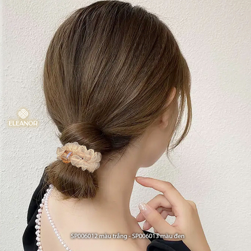 Dây buộc tóc nữ Eleanor Accessories dây cột tóc mặt đính đá phụ kiện tóc 6012