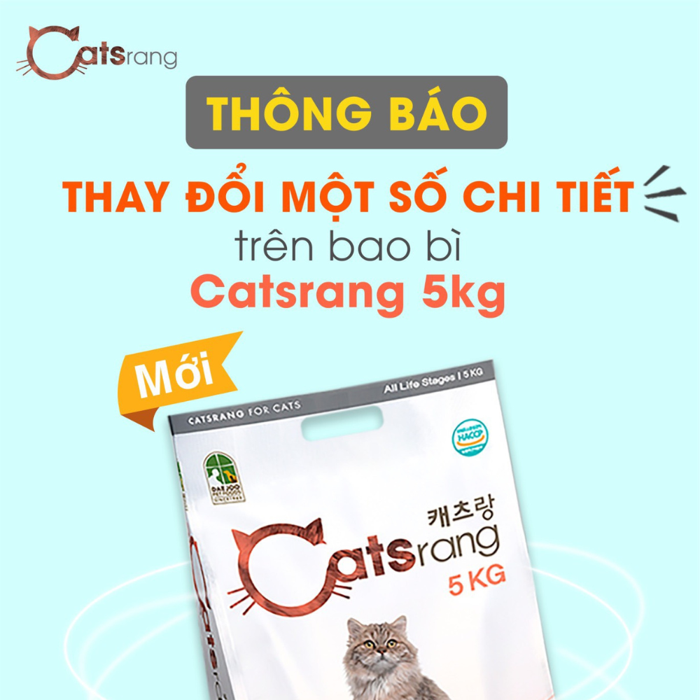 Thức Ăn Hạt Cho Mèo Mọi Lứa Tuổi Catsrang Túi 5 Kg (All Stages)