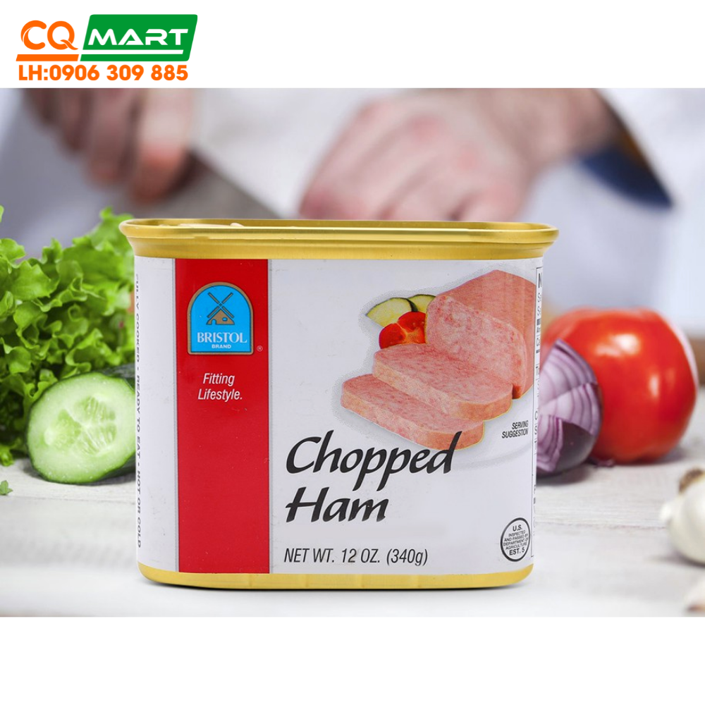 Thịt Hộp Xắt nhỏ Chopped Ham Bristol 340g
