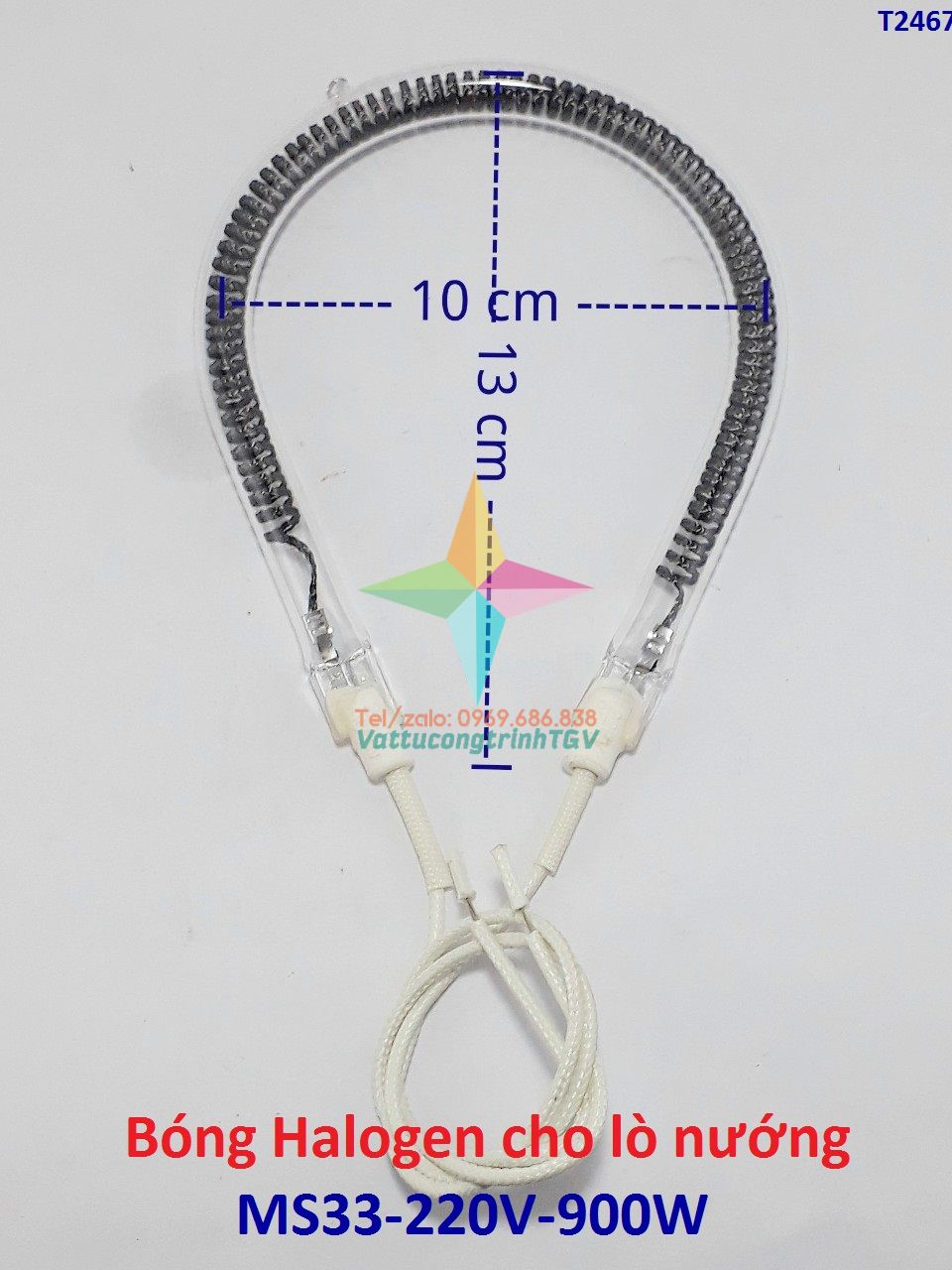 Bóng Halogen cho lò nướng sợi đốt đen MS33-220V-900W