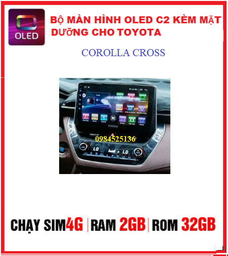 Bộ màn hình oled c2 cho toyota corolla cross, màn hình android 10. đồ chơi xe hơi, đầu dvd cho xe ô tô, màn hình oto android, dvd ô tô, màn hình ô tô android giá rẻ