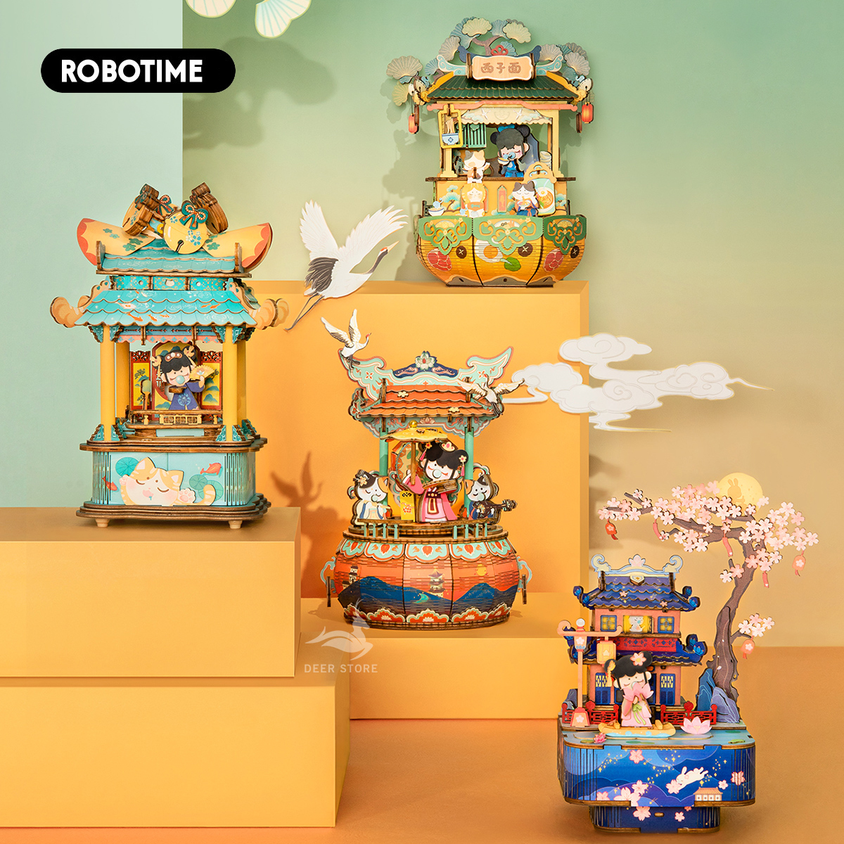 Mô hình Hộp nhạc Robotime Music Box AMU01