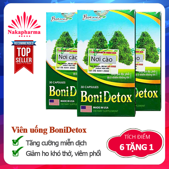 BoniDetox – Tăng cường miễn dịch hệ hô hấp, giảm ho khó thở, ngừa hen suyễn, viêm phổi – Boni Detox