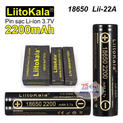 01 viên pin sạc LiitoKala Lii-22A Pin Lithium-ion 3.7V 18650 2200mah cao cấp