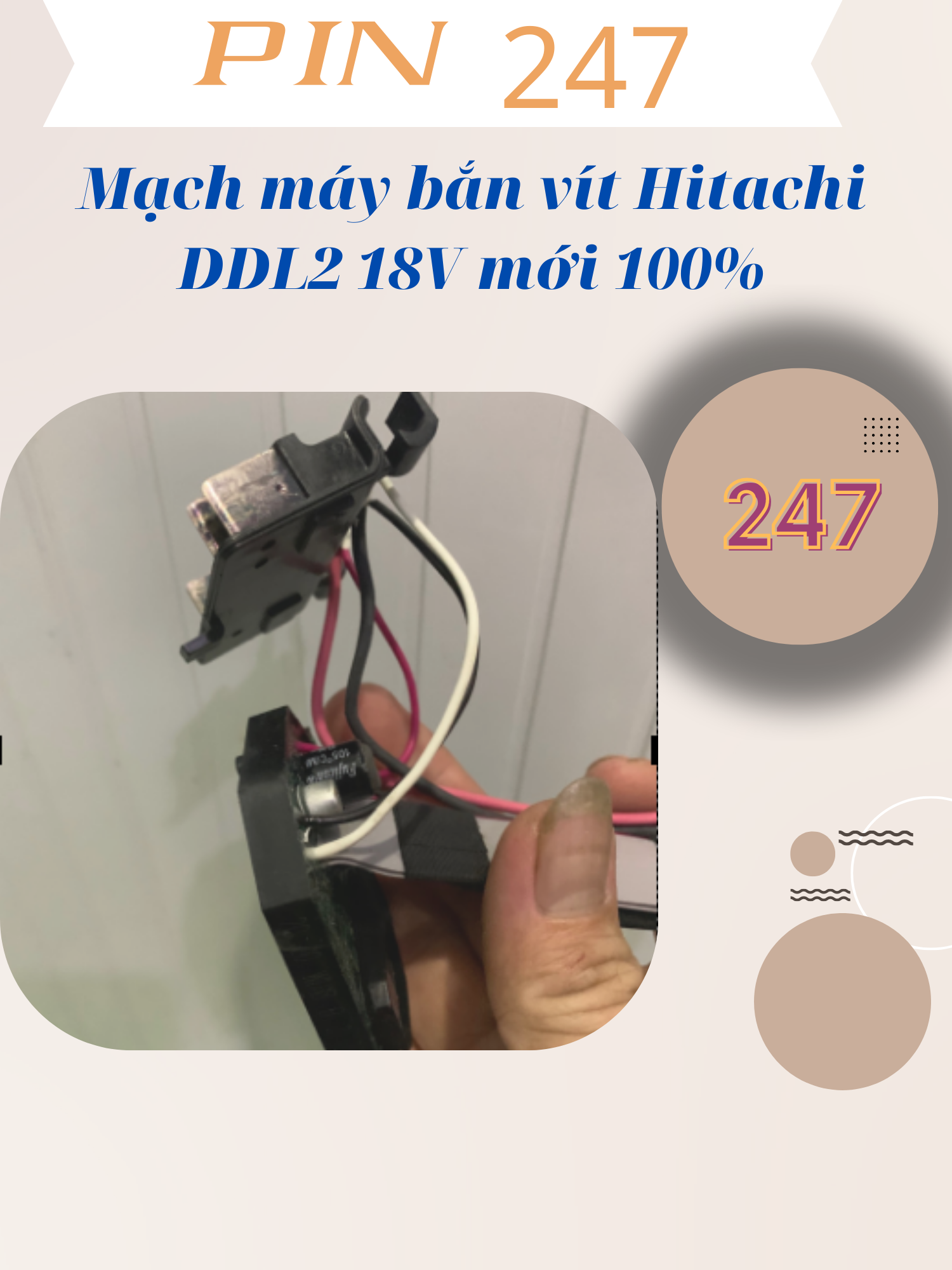 Mạch máy bắn vít Hitachi DDL2 18V mới 100%