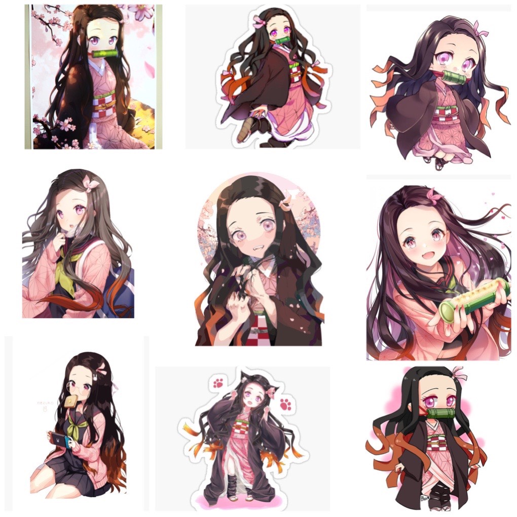 Set 30-60 Sticker Kamado Nezuko-Kimetsu no Yaiba