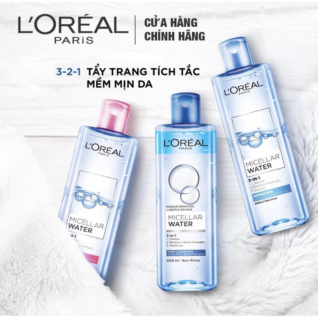 Nước tẩy trang Loreal - L'Oreal Paris 3-in-1 Micellar Water