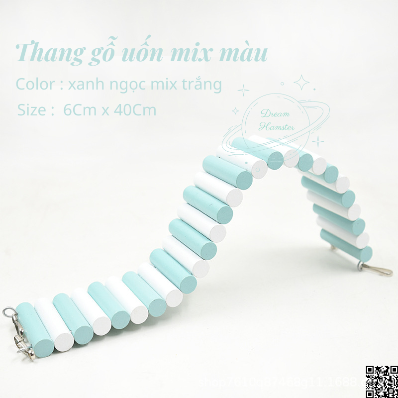 Thang gỗ uốn 40cm cho hamster