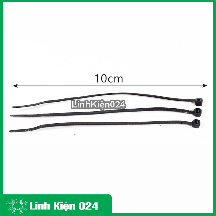 Gói 1000pcs dây thít đen 3x100mm