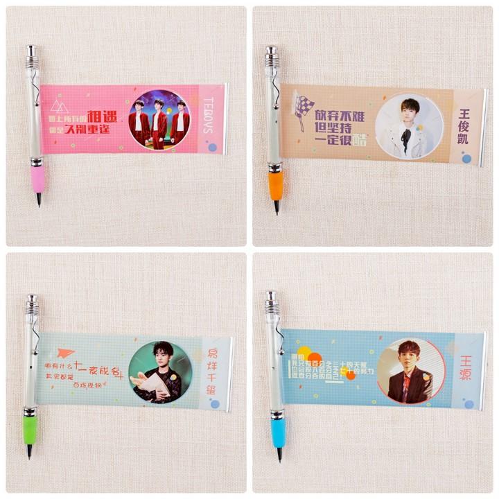Bút kéo TFboys thành viên bút viết kéo hình idol Hàn Quốc dễ thương