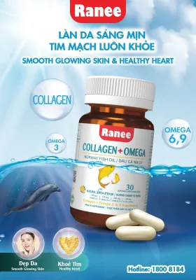 Viên Nang Collagen + Omega ( Hộp 30 viên ) Đẹp da, ngăn ngừa lão hóa da