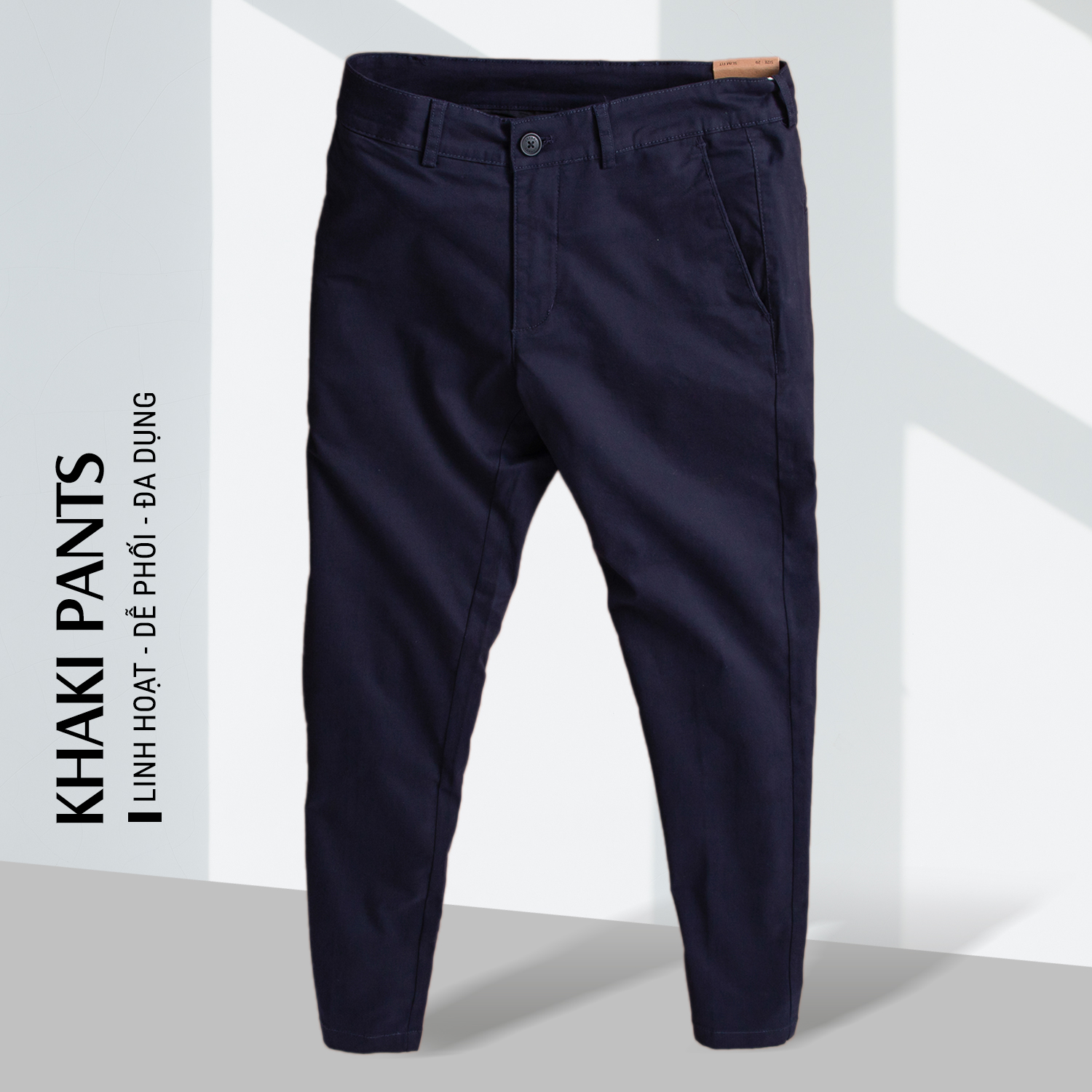 Quần kaki nam TORANO dáng basic thêu logo, form chuẩn EABK019