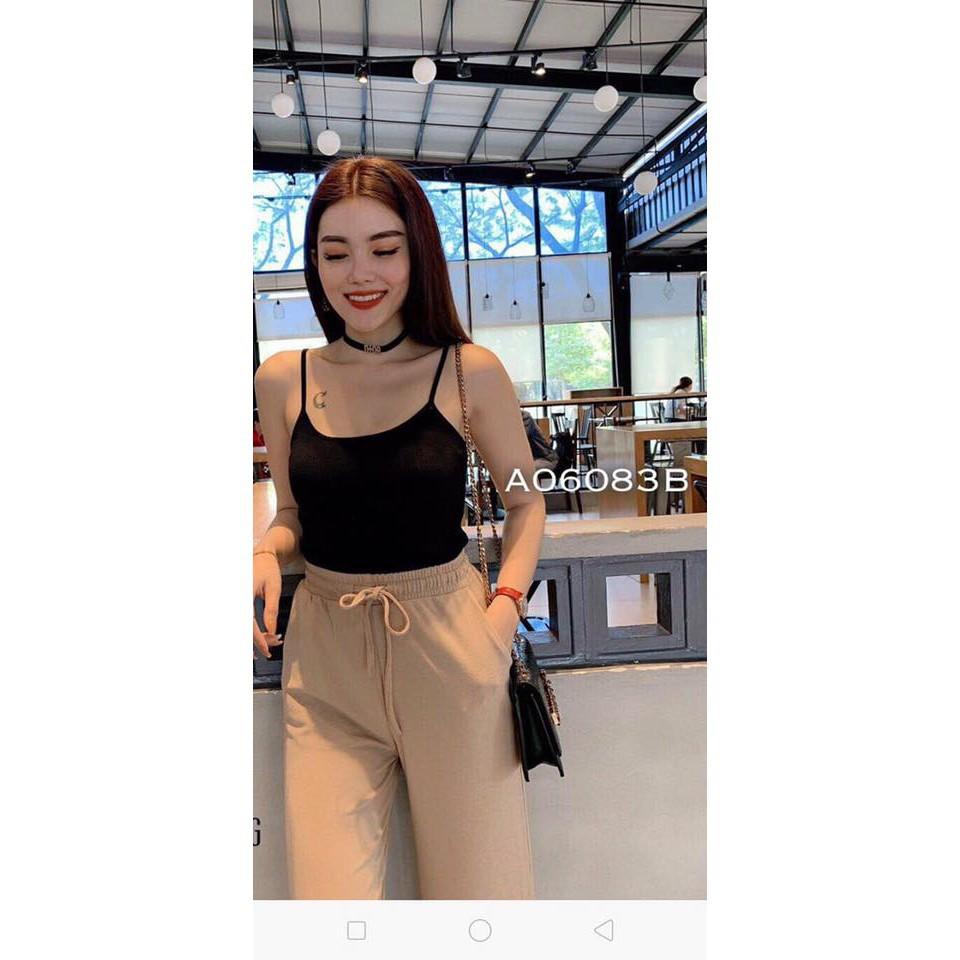 Áo 2 dây cotton siêu co giãn