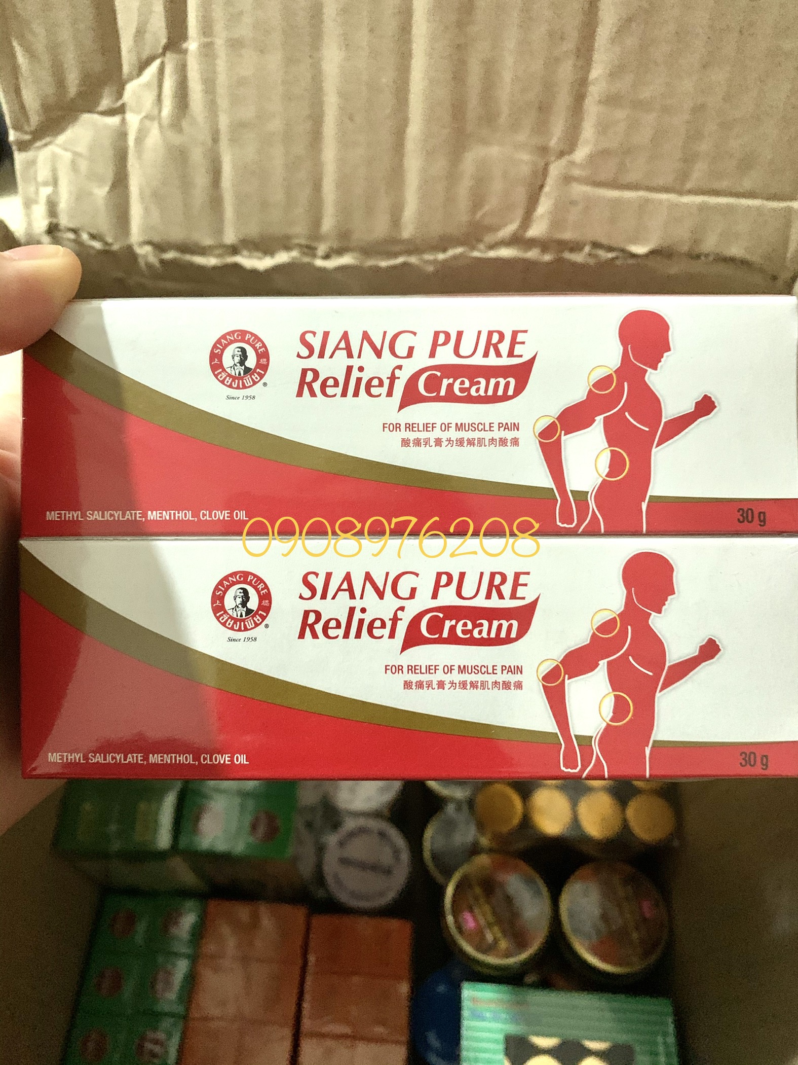 [HCM]Gel xoa bóp Thái Lan Siang Pure Relief 30gr