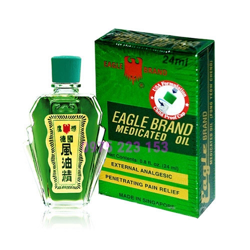 Dầu xanh con ó eagle brand 2 nắp lố 12 chai