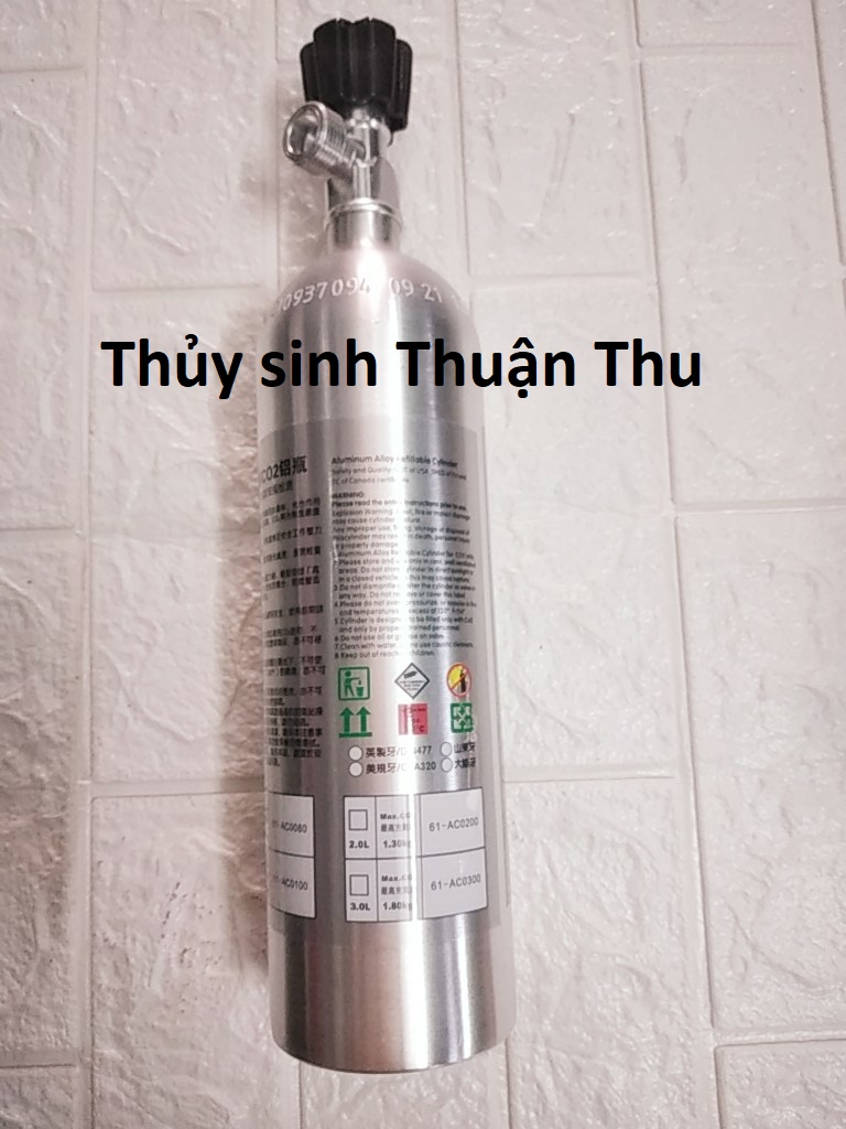 Bình Co2 nhôm 1L - 2L Tawan (có khí)