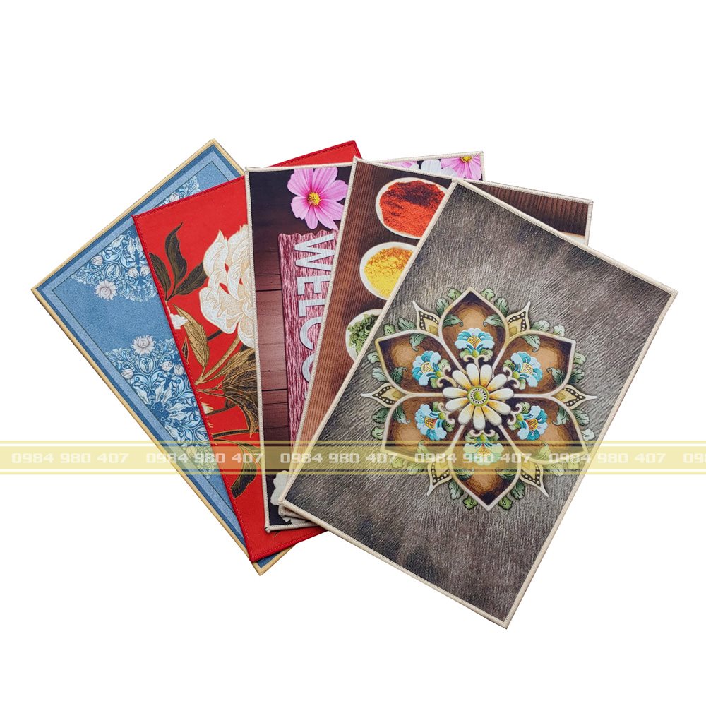 COMBO 5 THẢM NỈ 3D 40X60CM LOẠI ĐẸP