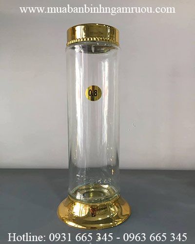 Bình ngâm sâm thủy tinh cao cấp 0.8 lít - hũ ngâm sâm