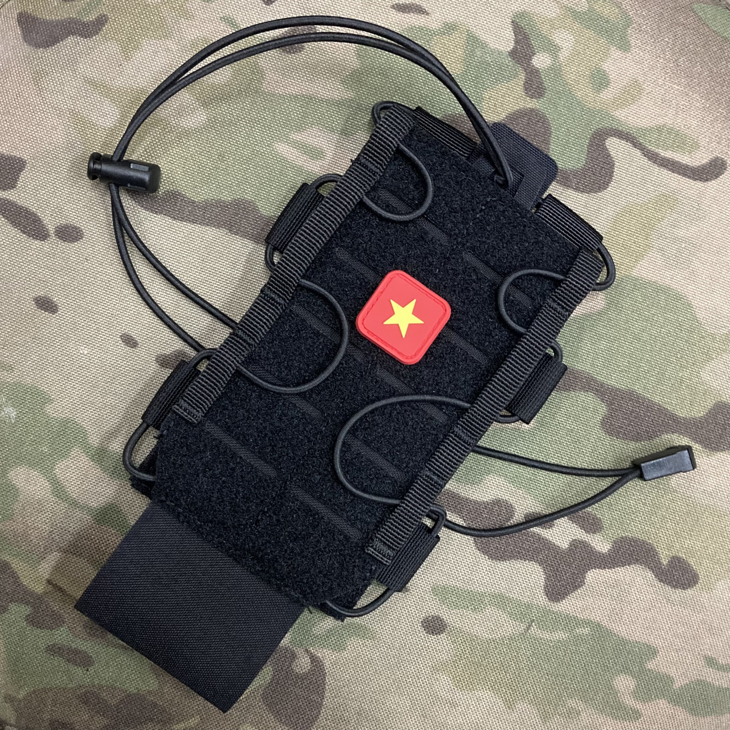 Miếng dán phụ kiện Patch Cờ Việt Nam PVC 1x1