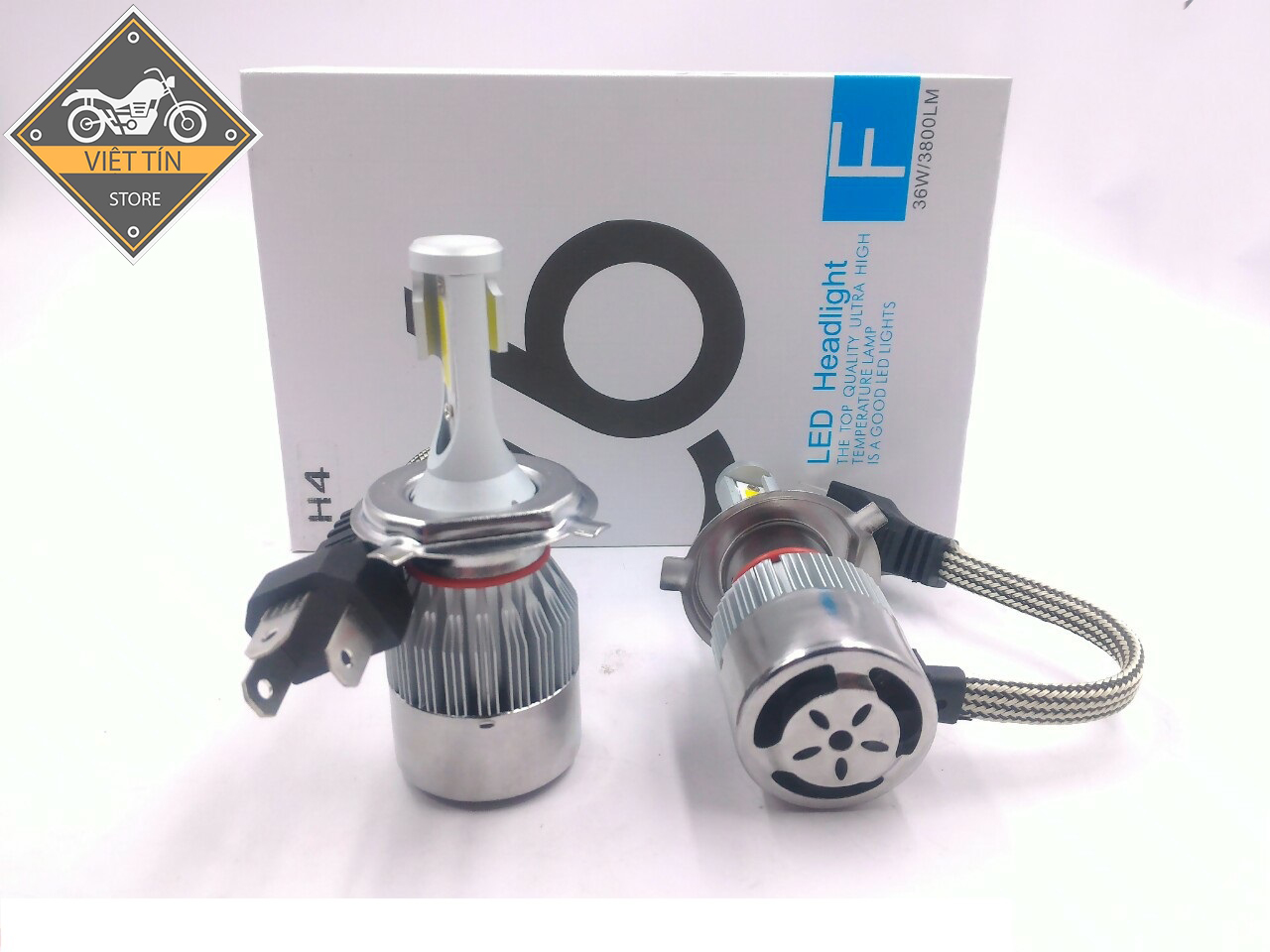 Đèn pha led C6-2tim H4 36w ( Giá 1 bóng)