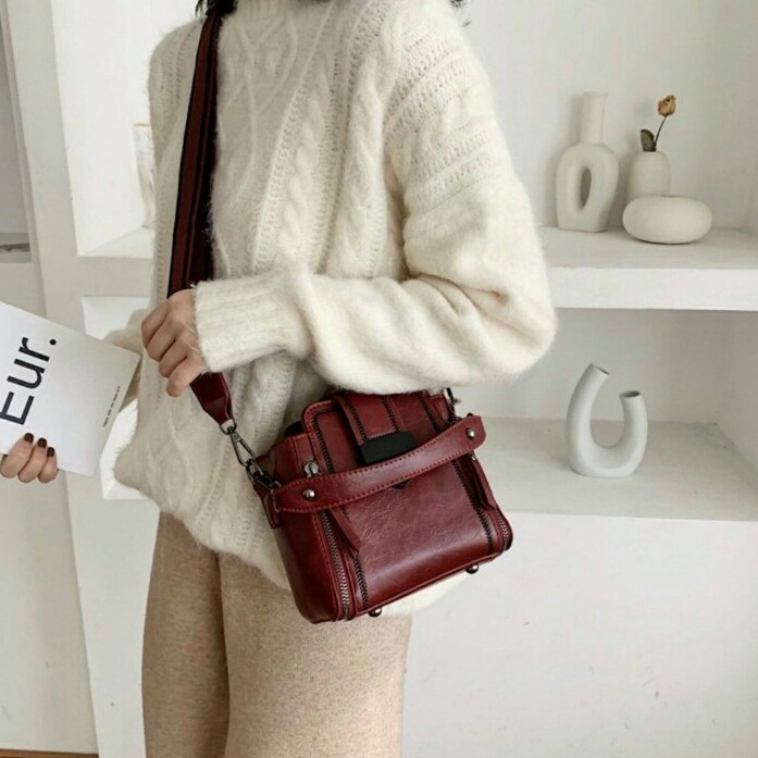 Túi nữ đeo chéo 2 dải phong cách hàn quốc  HL 346