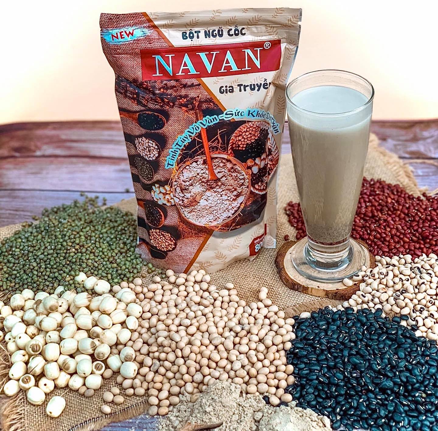 [Shop uy tín] BỘT NGŨ CỐC GIA TRUYỀN NAVAN 800GR