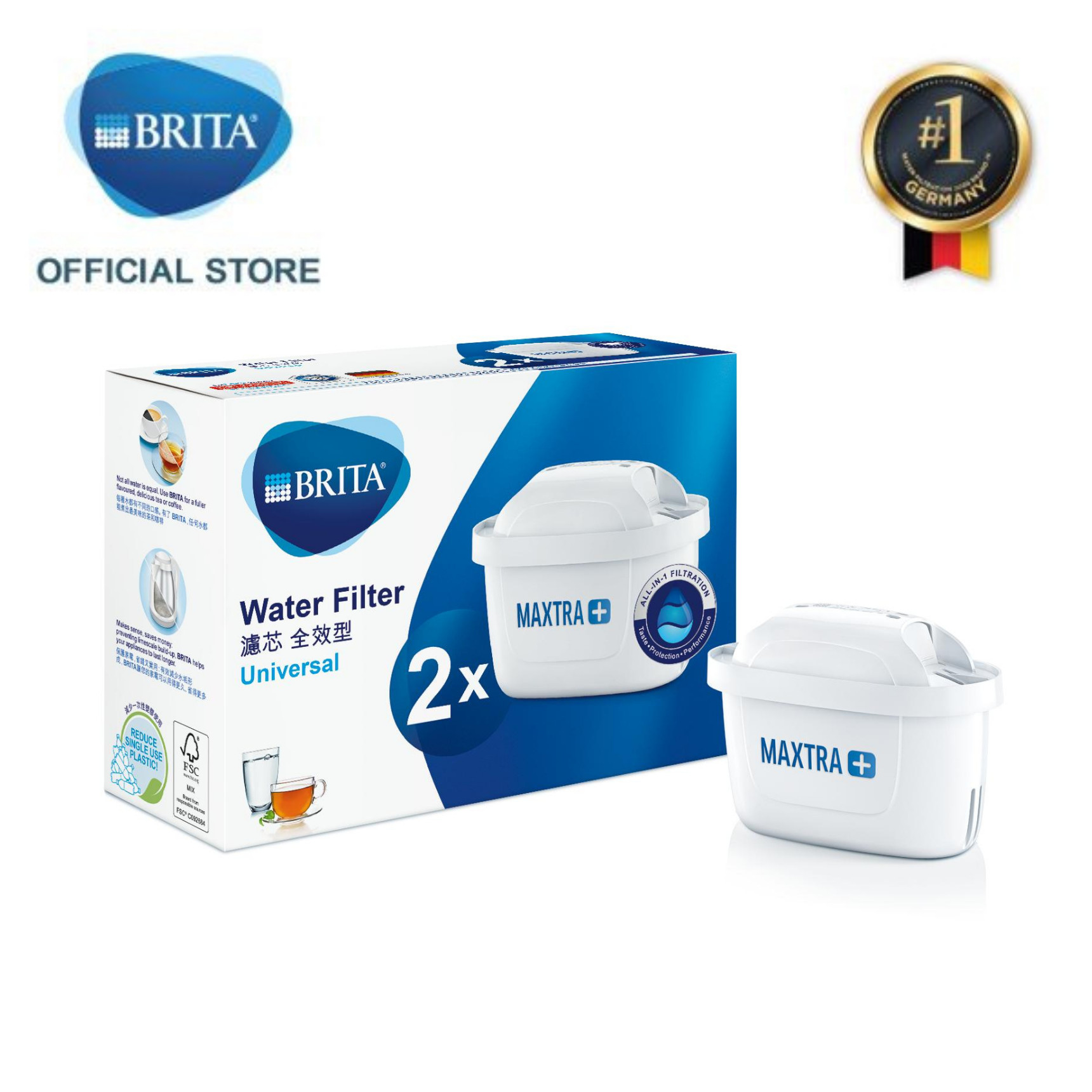 Lõi lọc BRITA Maxtra+ Filter Cartridge 2 lõi lọc Maxtra Plus - Thương hiệu