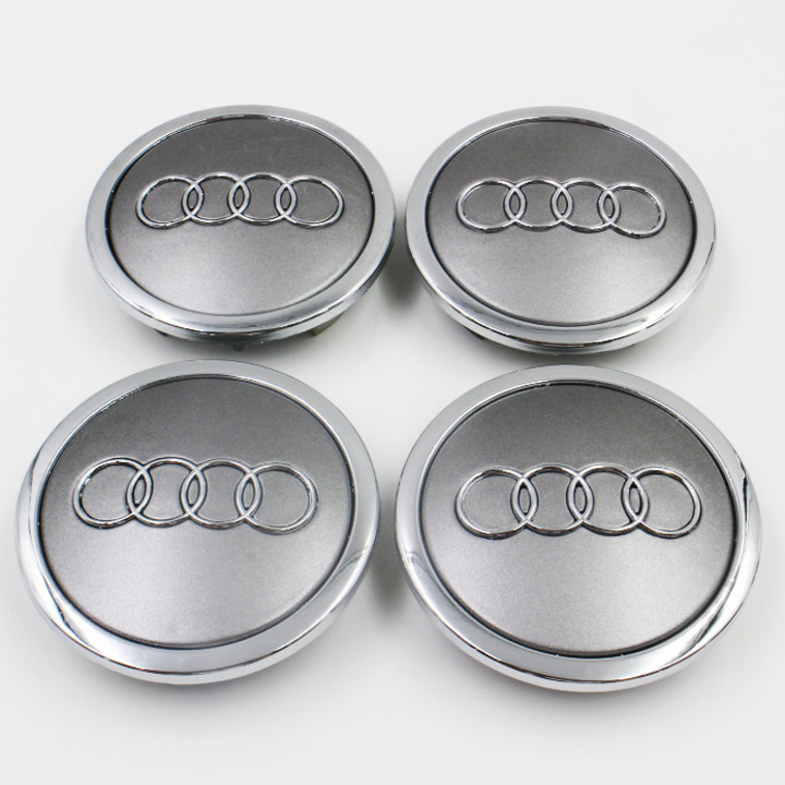 01 chiếc Logo chụp mâm, ốp lazang bánh xe ô tô Au.di Q7 AUD77 đường kính 77mm