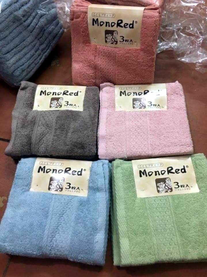 Set 3 khăn mặt coton Nhật Bản SIêu mềm (giao màu ngẫu nhiên)