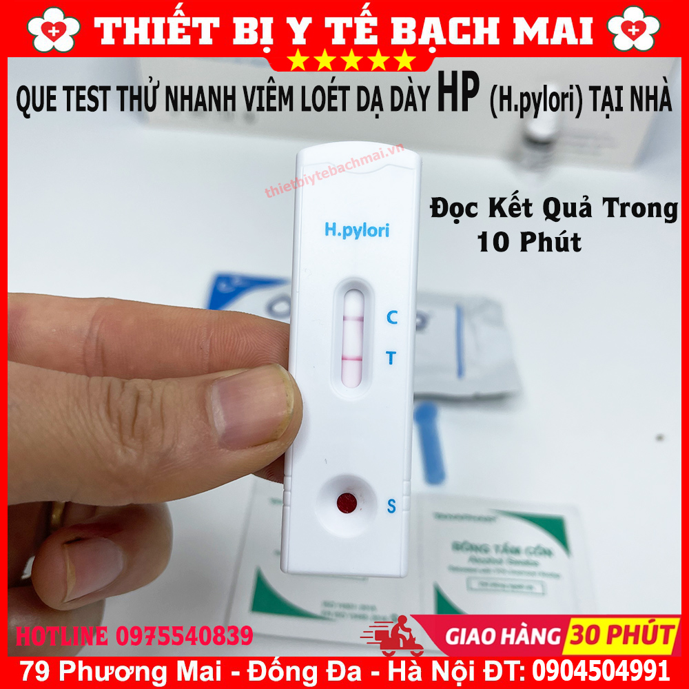 Que Test Thử Nhanh HP Viêm Loét Dạ Dày FASTEP MỸ