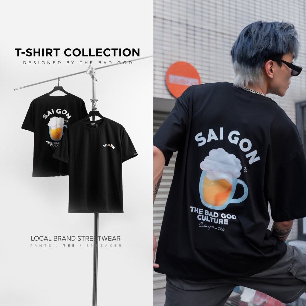 LUCKÁo thun tay lỡ The Bad God Saigon tee