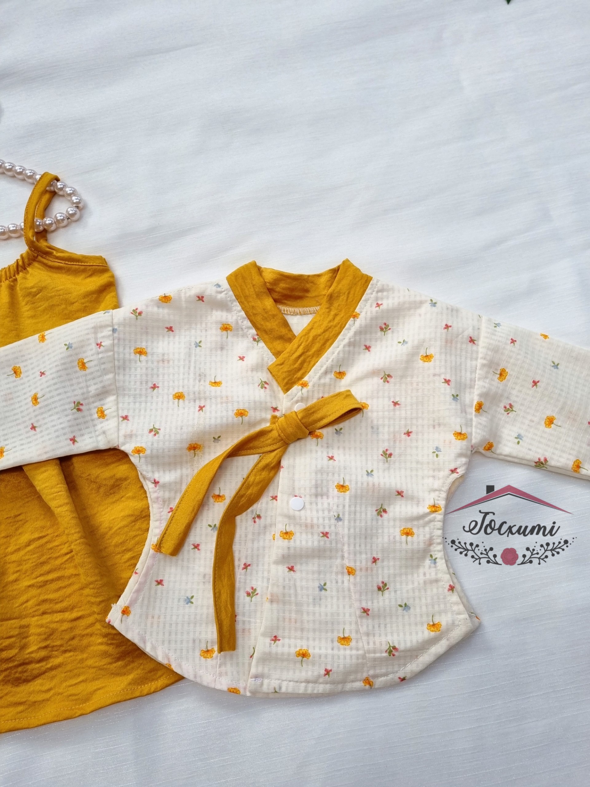 [THIẾT KẾ] SET VÁY HANBOK HÀN QUỐC VÀNG [CLIP ẢNH THẬT] - Tocxumi House