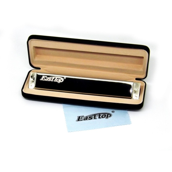 ✼✟❍  Kèn harmonica tremolo Easttop T2403 key C Bạc