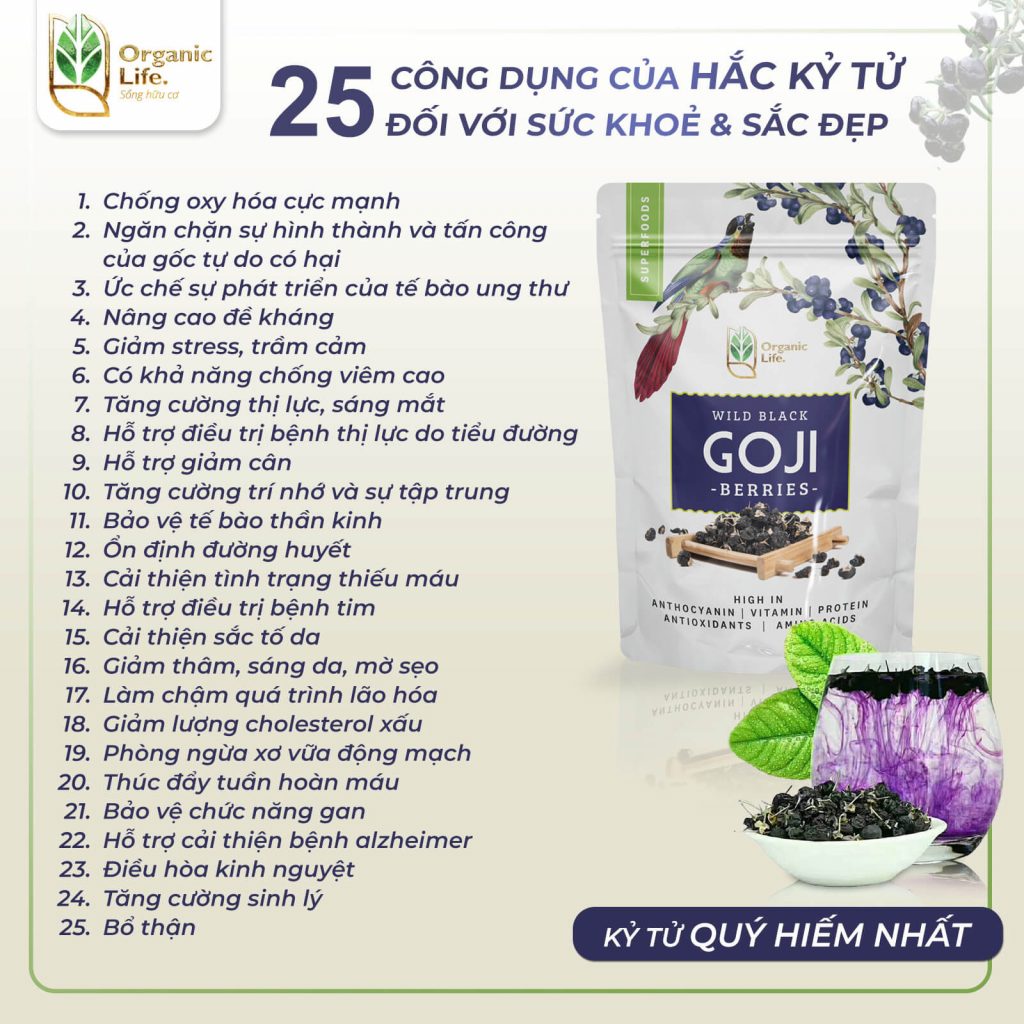 Hắc Kỷ Tử Hữu Cơ ORGANIC LIFE 200G