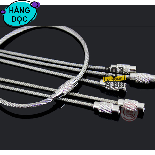 Móc Cáp Inox Khóa Dây Móc Khóa Dài 5cmMóc Đeo Thắt Lưng