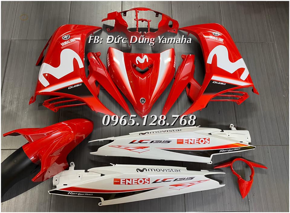 Dàn áo Ex 135 đỏ trắng tặng tem