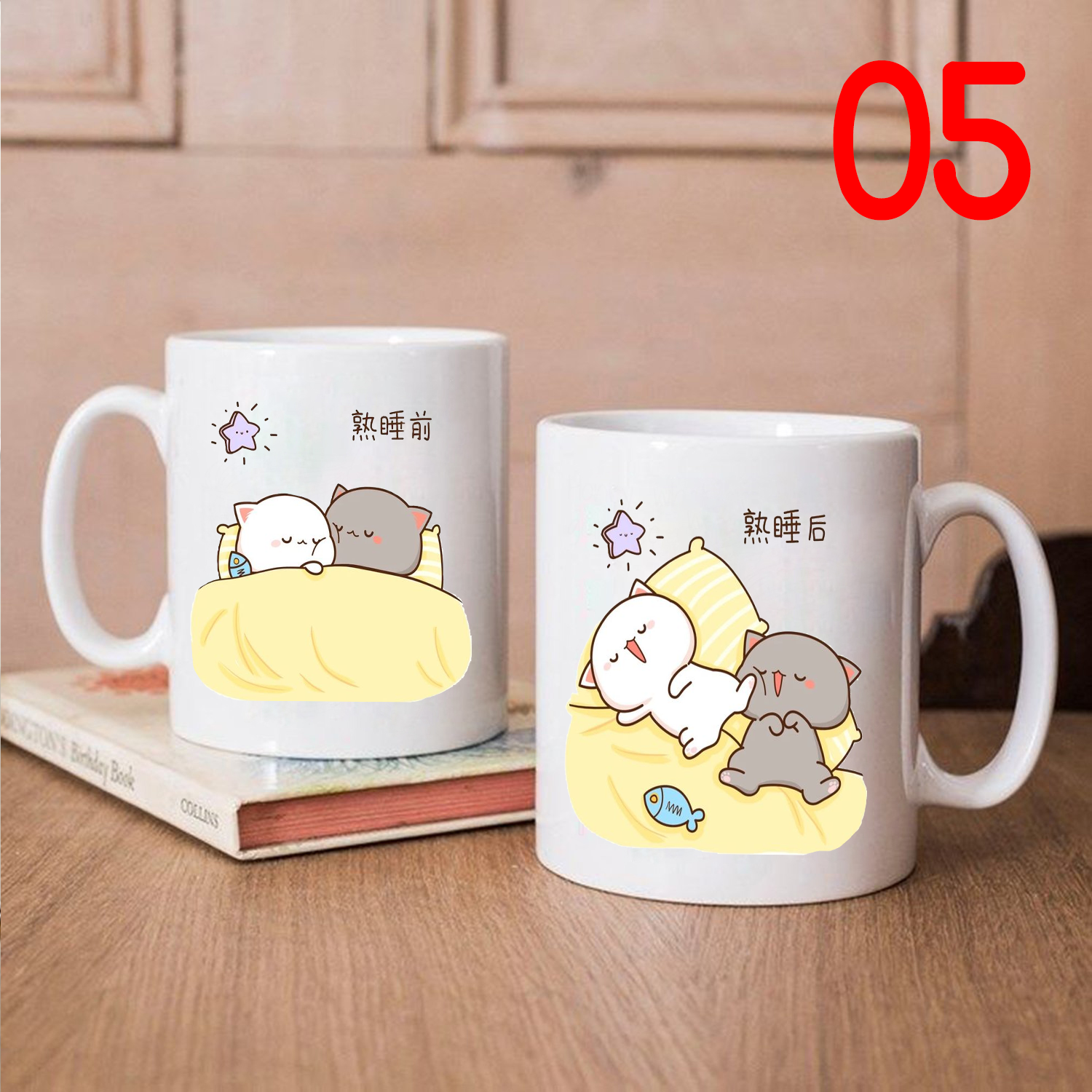 Ly Sứ Cặp Đôi Mèo Dễ Thương