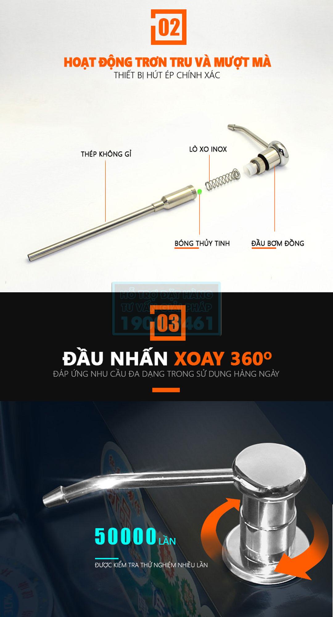 Bình đựng nước rửa chén Inox 9077
