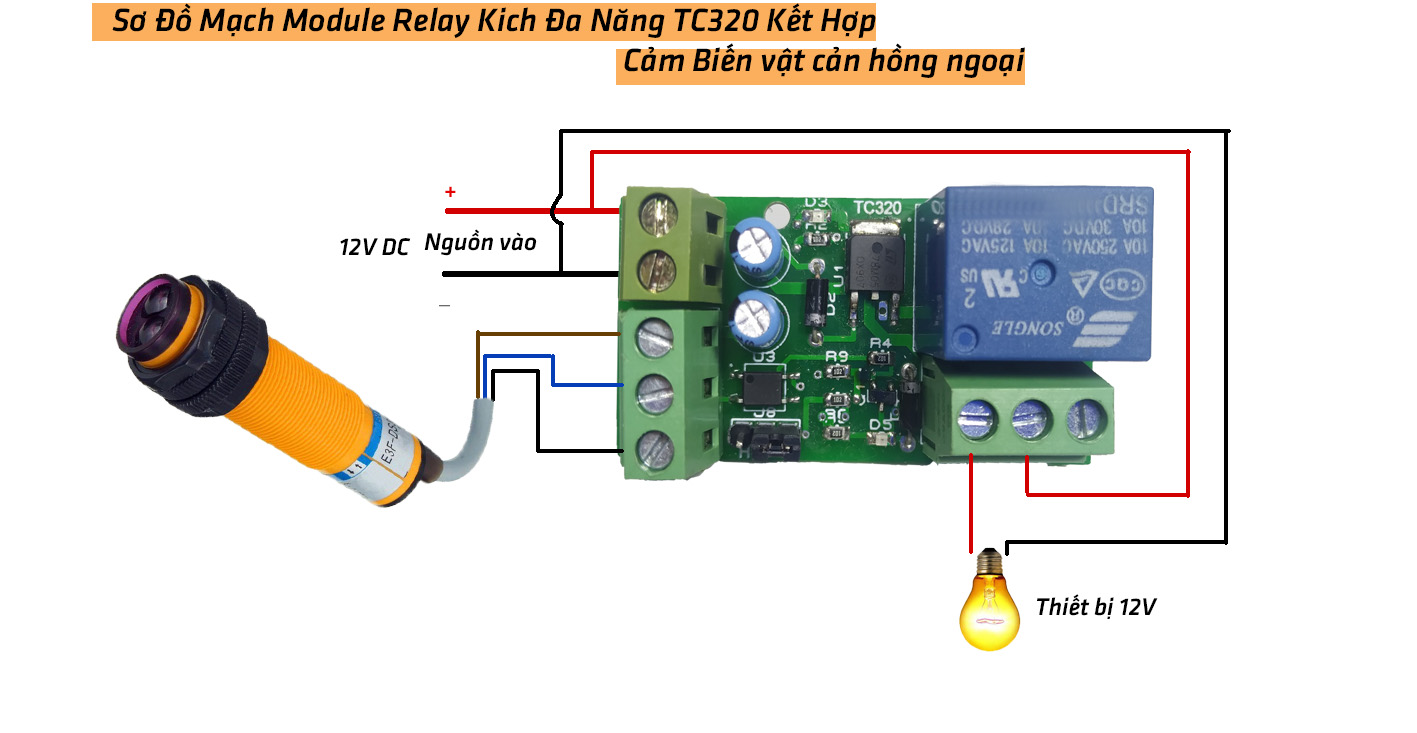 Module Relay Da Năng TC320 5V Đến 24VDC Kích High Low