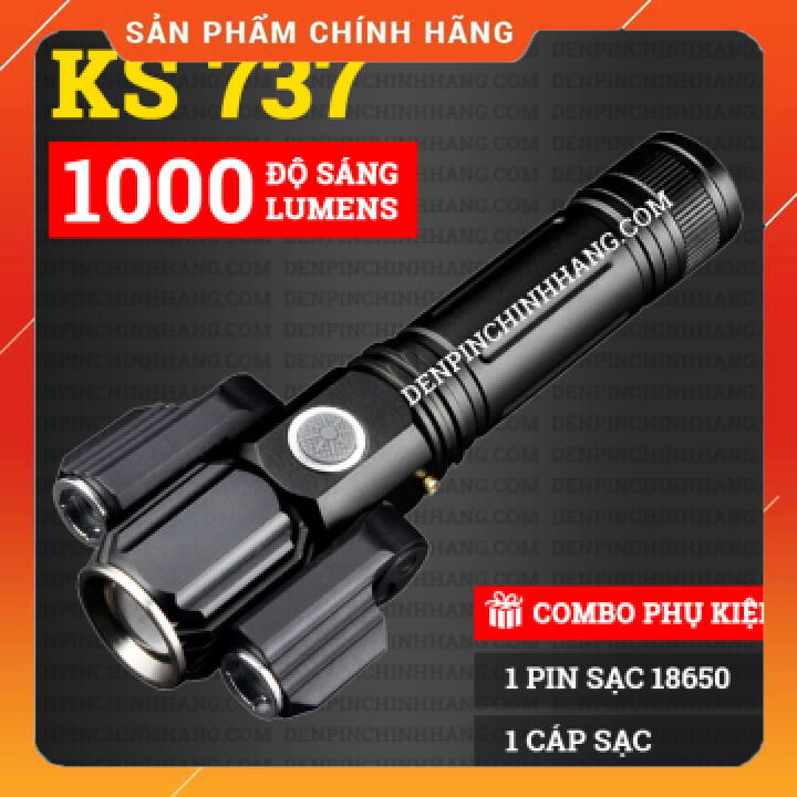 Đèn bin siêu sáng led 3 chế độ - đèn pin siêu sáng