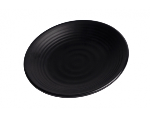 Đĩa Nhựa Melamine Đen Nhám 22cm